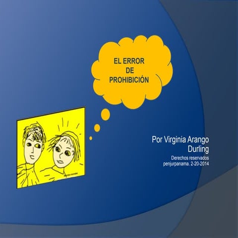 El error de prohibición