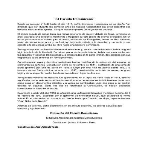 El escudo dominicano