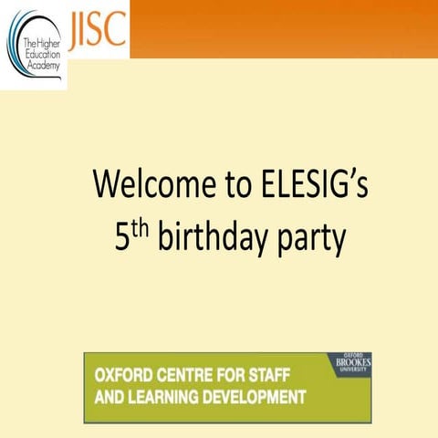 Elesig 110313 welcome