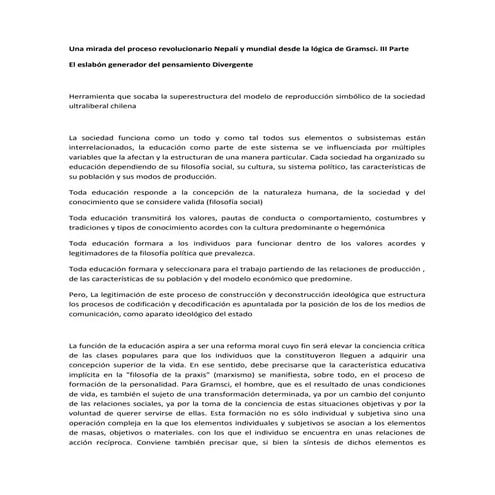 El eslabón generador del pensamiento divergente iii p arte