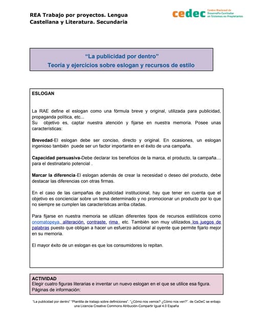 Eslogan y recursos de estilo