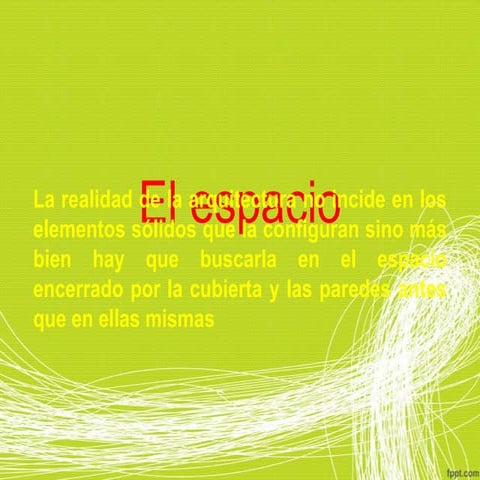 El espacio en arquitectura