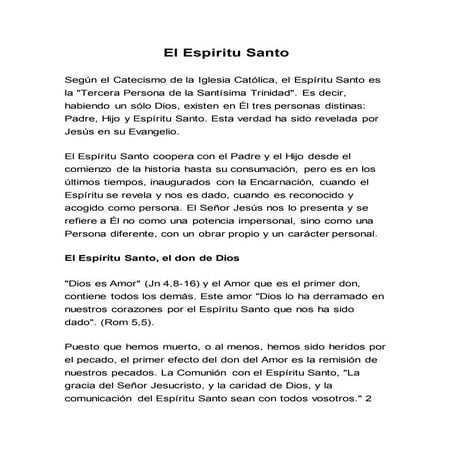 El Espiritu Santo | PPTX