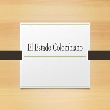 El estado colombiano