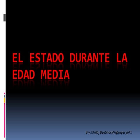 El estado durante la edad media