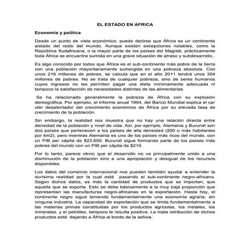 El estado en africa