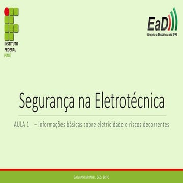 Eletricidade e riscos decorrentes