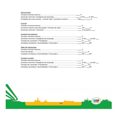 Eletricista força,controle e comandos elétricos