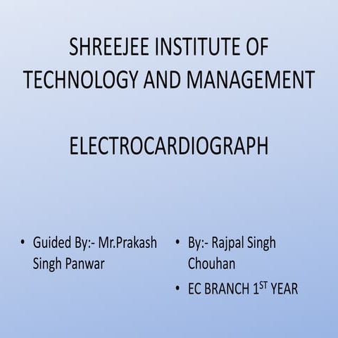 Eletrocardiograph by abhishek mahajan