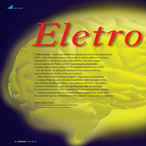 Eletrochoque- o tratamento mais eficaz para depressão grave