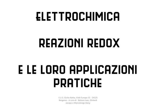 Electrochemistry (ITA)
