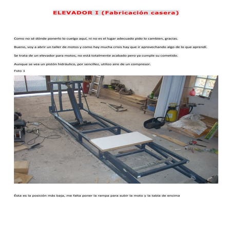 YAMAHA XS 400 - 18 - [BRICO NO MOTOR] - Elevador 1 (fabricación casera)