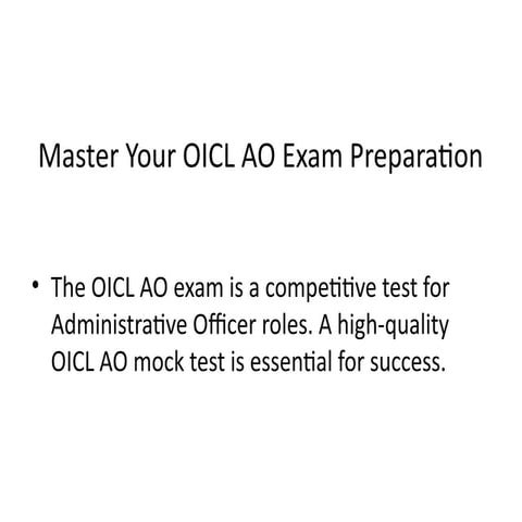 Elevate Your Exam Strategy with the Best OICL AO Mock Test 2026 Preparation