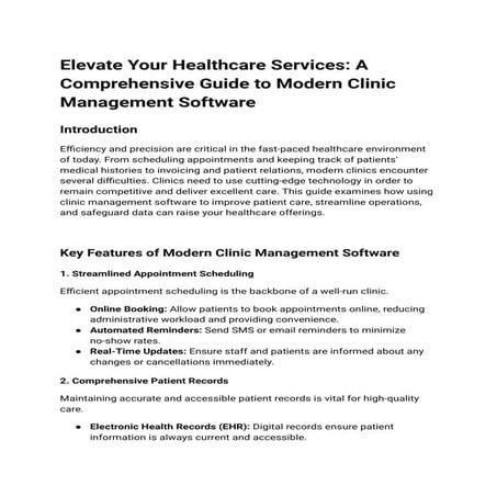 Presentation On ClinicMaster Software. | PPSX