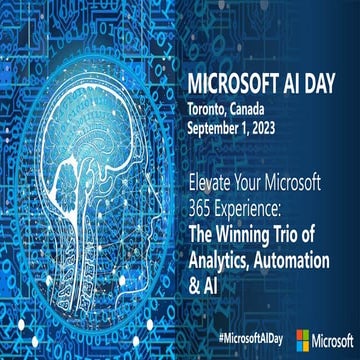 Elevate Your Microsoft 365 Experience The Winning Trio Of AI, Analytics & Aut...