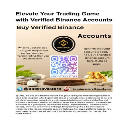 Overview of Binance Account Verification and Types Available | PDF