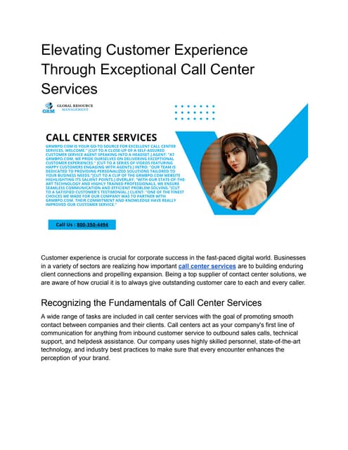 Elevating Customer Experience Through Exceptional Call Center Services.pdf
