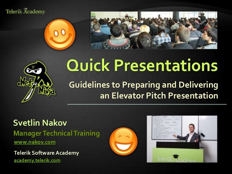 elevator pitch presentation ppt