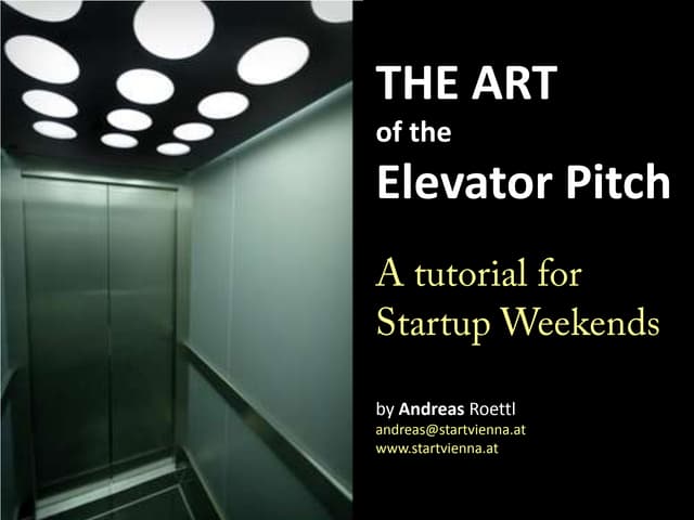 Elevator Pitch