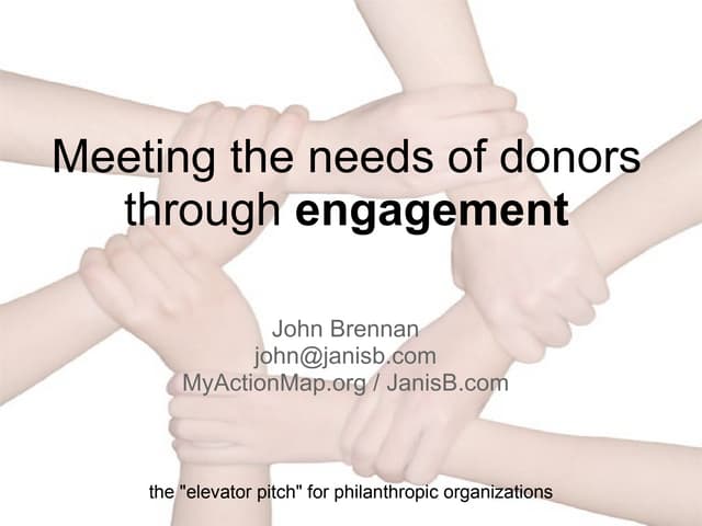 Meeting the needs of donors through engagement