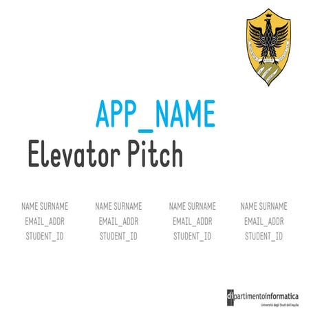 Mobile App Elevator Pitch Template