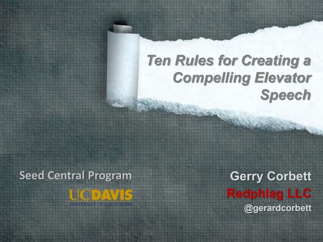 Ten Rules for Creating a Compelling...