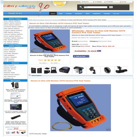 Eleven in-one lcd monitor cctv camera ptz test tester