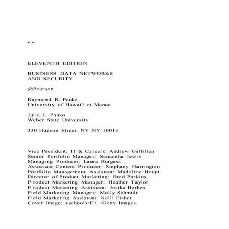 • • ELEVENTH EDITION BUSINESS DATA NETWORKS AND 