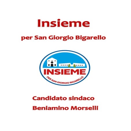 Programma Elettorale  - Insieme per San Giorgio Bigarello