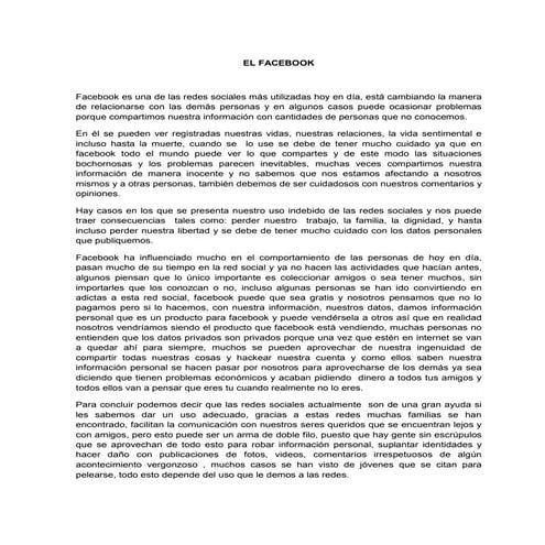 Conclusion de facebook | DOCX