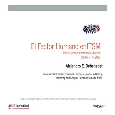 El factor humano en itsm   spanish - pink elephant mexico city