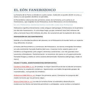 El fanerozoico