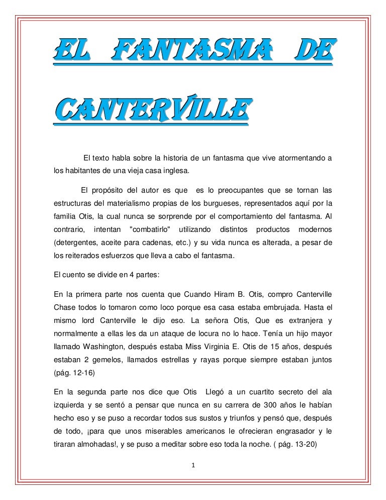 El fantasma de canterville