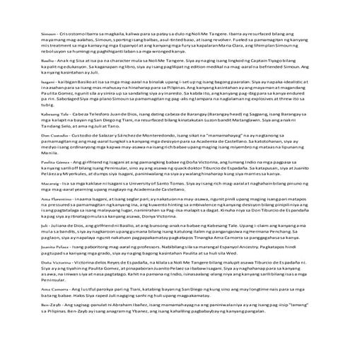 EL FILIBUSTERISMO KABANATA 1 TO 10