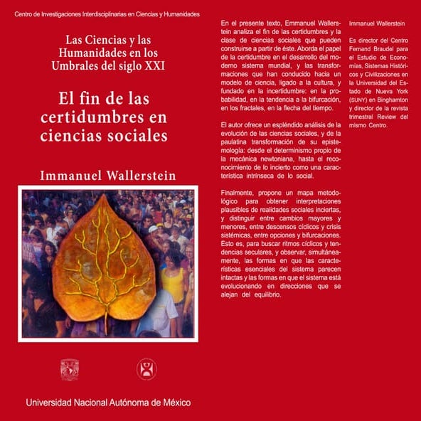 EL FIN DE LAS CERTIDUMBRES EN CIENCIAS SOCIALES 