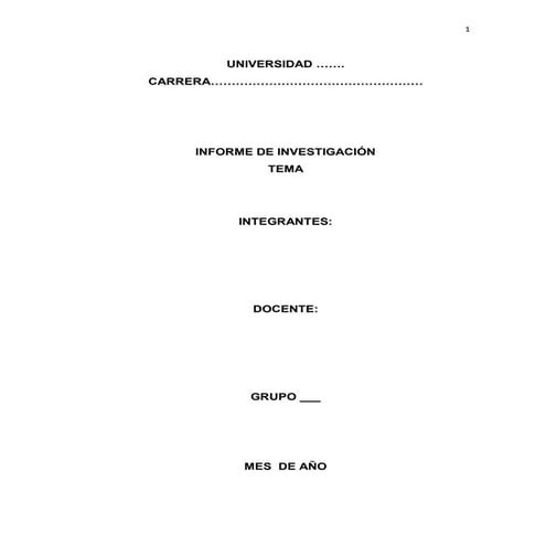 El formato de informe de investigación