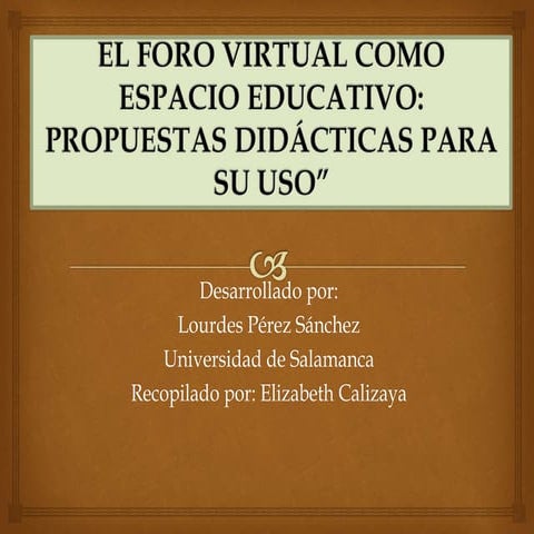 Los Foros Virtuales | PDF