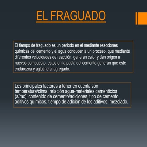 El fraguado