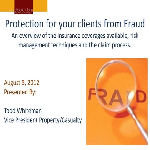 Protect your clients from fraud - CPA's