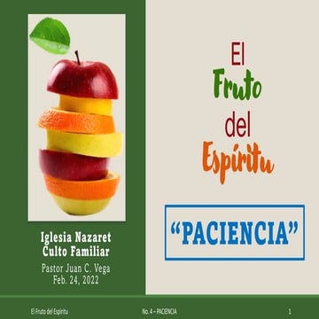 El Fruto del Espíritu - Paciencia | PDF