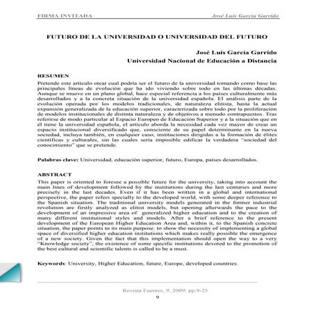 El futuro de la universidad o universidad del futuro