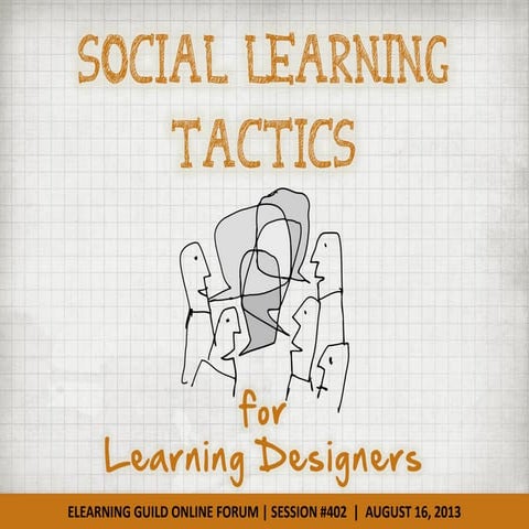 Social Learning Tactics for Learning Designers