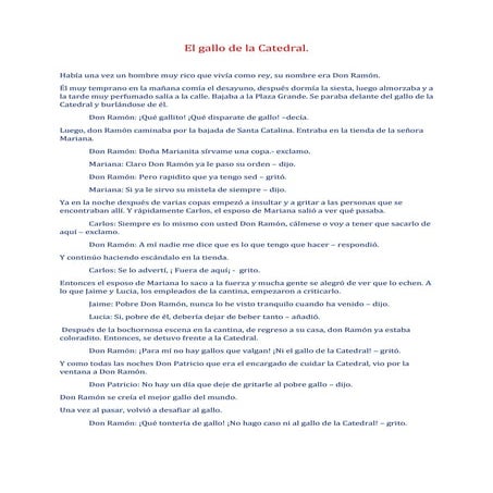 El gallo de la catedral   guion