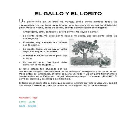 LA HISTORIA DEL UN GALLO Y EL LORITO.doc