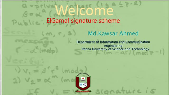Elgamal digital signature