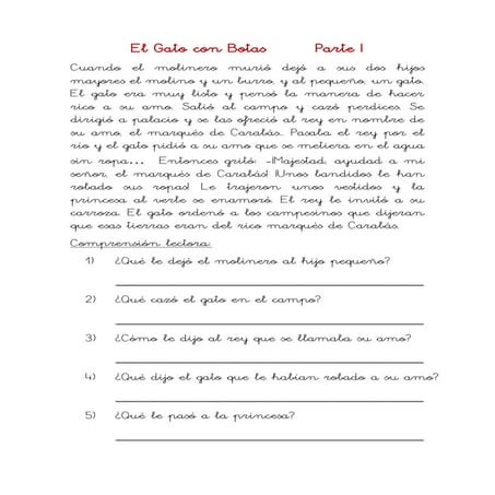 El gato con botas     Parte I