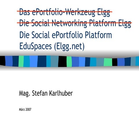 Elgg/Eduspaces Einfuehrung