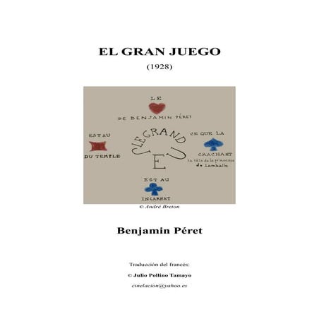 EL GRAN JUEGO (1928) Benjamin Péret