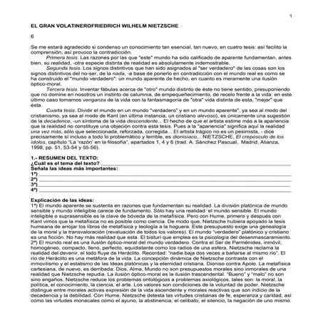 El gran volatinero Friedrich Wilhelm Nietzsche