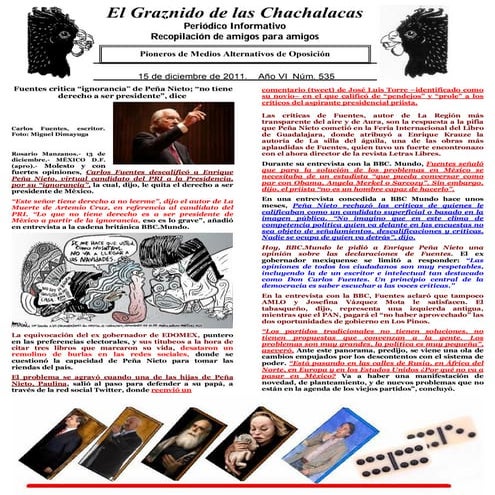 El graznido de las chachalacas 535
